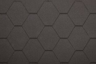 Bituminių čerpių rinkinys Hexagonal Rock H102BLACK, juodos spalvos цена и информация | Кровельные покрытия | pigu.lt