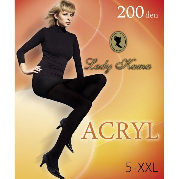 Moteriškos pėdkelnės Lady Kama 200 Acryl Klara Nero цена и информация | Pėdkelnės | pigu.lt