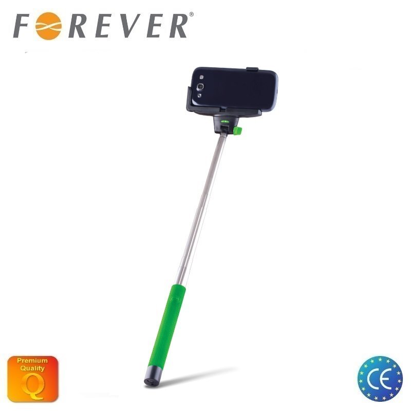 Forever MP-100 Asmenukių lazda (100cm), Žalia цена и информация | Asmenukių lazdos (selfie sticks) | pigu.lt