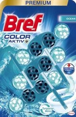 Средство для чистки-освежителя туалетов BREF COLOR AKTIV OCEAN BIRCUOSE, 3х50г цена и информация | Bref Кухонные товары, товары для домашнего хозяйства | pigu.lt