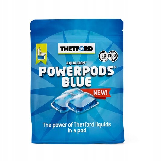 "Thetford PowerPods Blue" kelioninės tualeto kapsulės paketėlių tabletės цена и информация | Biotualetai | pigu.lt