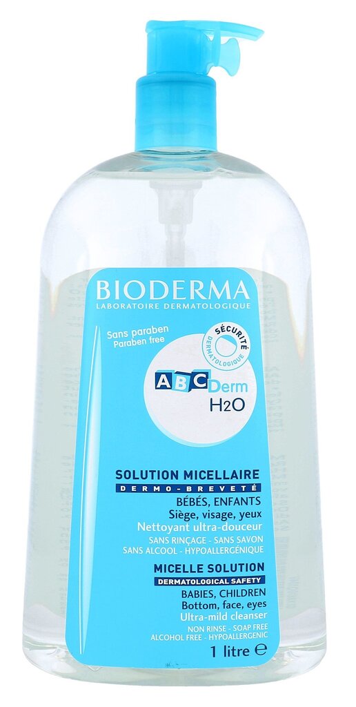 Micelinis vanduo jautriai odai Bioderma Abcderm H2O, 1 l цена и информация | Veido prausikliai, valikliai | pigu.lt