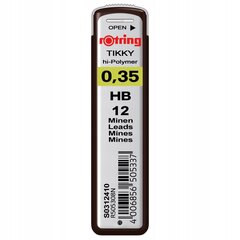 Grafitas pieštukui Rotring Tikky 0,35 mm HB kaina ir informacija | Rašymo priemonės | pigu.lt
