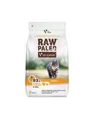 VetExpert Raw Paleo Adult Cat Turkey&Chicken, 2 kg kaina ir informacija | Sausas maistas katėms | pigu.lt