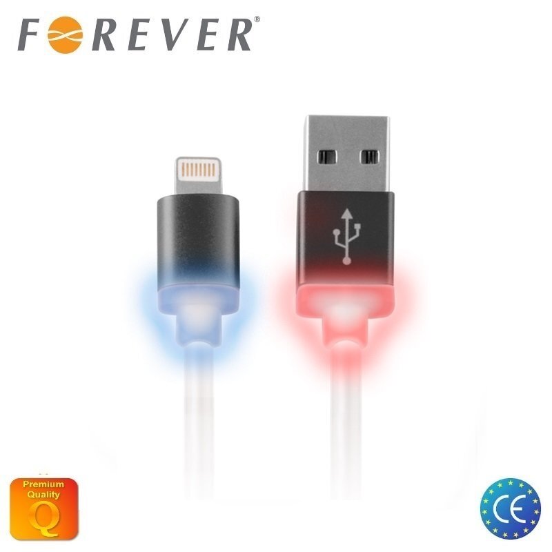 Forever Led Light USB - Lightning iPhone 5, 5S, 6 цена и информация | Laidai telefonams | pigu.lt