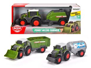 Traktorius su priekaba Dickie Toys, 18 cm kaina ir informacija | Žaislai berniukams | pigu.lt