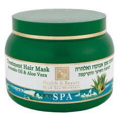 Drėkinamoji kaukė plaukams su avokadų aliejumi ir alavijais Health & Beauty, 250 ml kaina ir informacija | Priemonės plaukų stiprinimui | pigu.lt