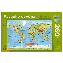 Dėlionė Jāņa sēta Pasaulio gyvūnai, 260 d. kaina ir informacija | Dėlionės (puzzle) | pigu.lt