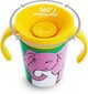 Mokomasis puodelis su rankenomis Munchkin dramblys, Miracle 360 Wildlove, 6mėn+, 177 ml, 05195102 цена и информация | Kūdikių indai, indeliai pienui ir įrankiai | pigu.lt