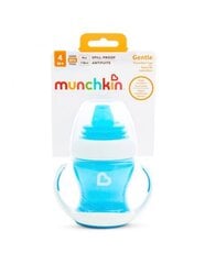 Munchkin Gentle Transition Обучающая бутылочка для питья с ручками и мягким носиком, синяя, 4 месяца+, 118 мл, 012549WWWW цена и информация | Детская посуда, контейнеры для молока и еды | pigu.lt