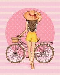 Tapyba pagal skaičius Symag Mergaitė su dviračiu kaina ir informacija | Tapyba pagal skaičius | pigu.lt