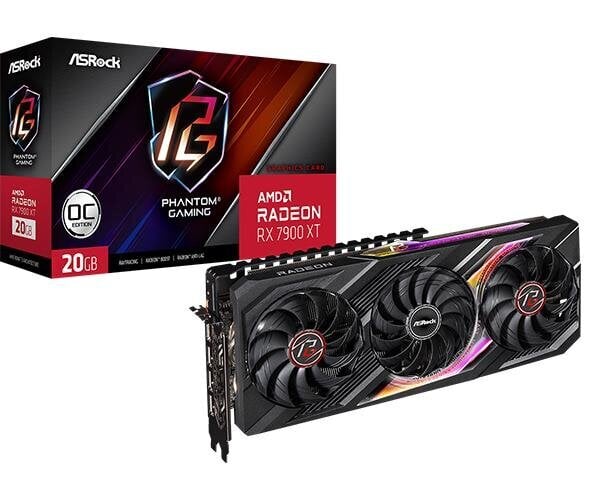 ASRock AMD Radeon RX 7900 XT Phantom Gaming 20GB OC (RX7900XT PG 20GO) kaina ir informacija | Vaizdo plokštės (GPU) | pigu.lt