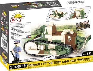 Konstruktorius CobiRenault FT Victory Tank 1920, 304 d. kaina ir informacija | Konstruktoriai ir kaladėlės | pigu.lt