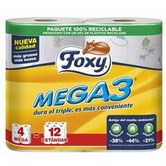 Tualetinis popierius Foxy Mega3 kaina ir informacija | Tualetinis popierius, popieriniai rankšluosčiai | pigu.lt
