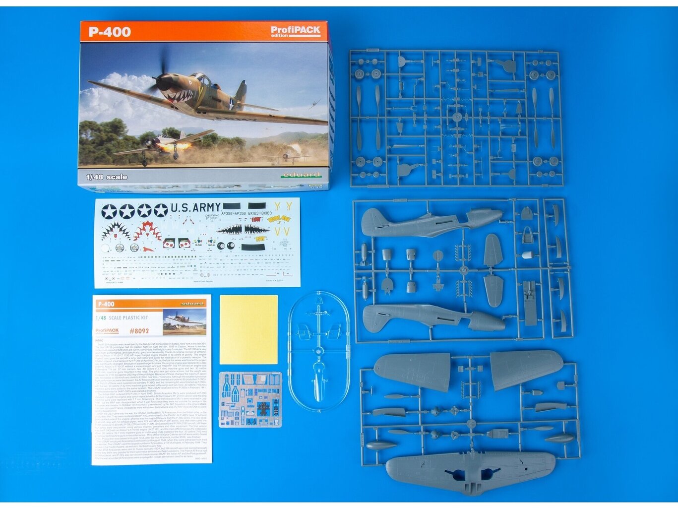 Konstruktorius Eduard, Bell P-400 Airacobra Profipack 8092, 1/48 kaina ir informacija | Konstruktoriai ir kaladėlės | pigu.lt