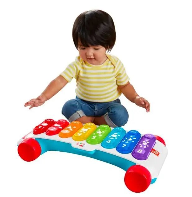 Žaislinis traukiamas ksilofonas Fisher Price kaina ir informacija | Žaislai kūdikiams | pigu.lt