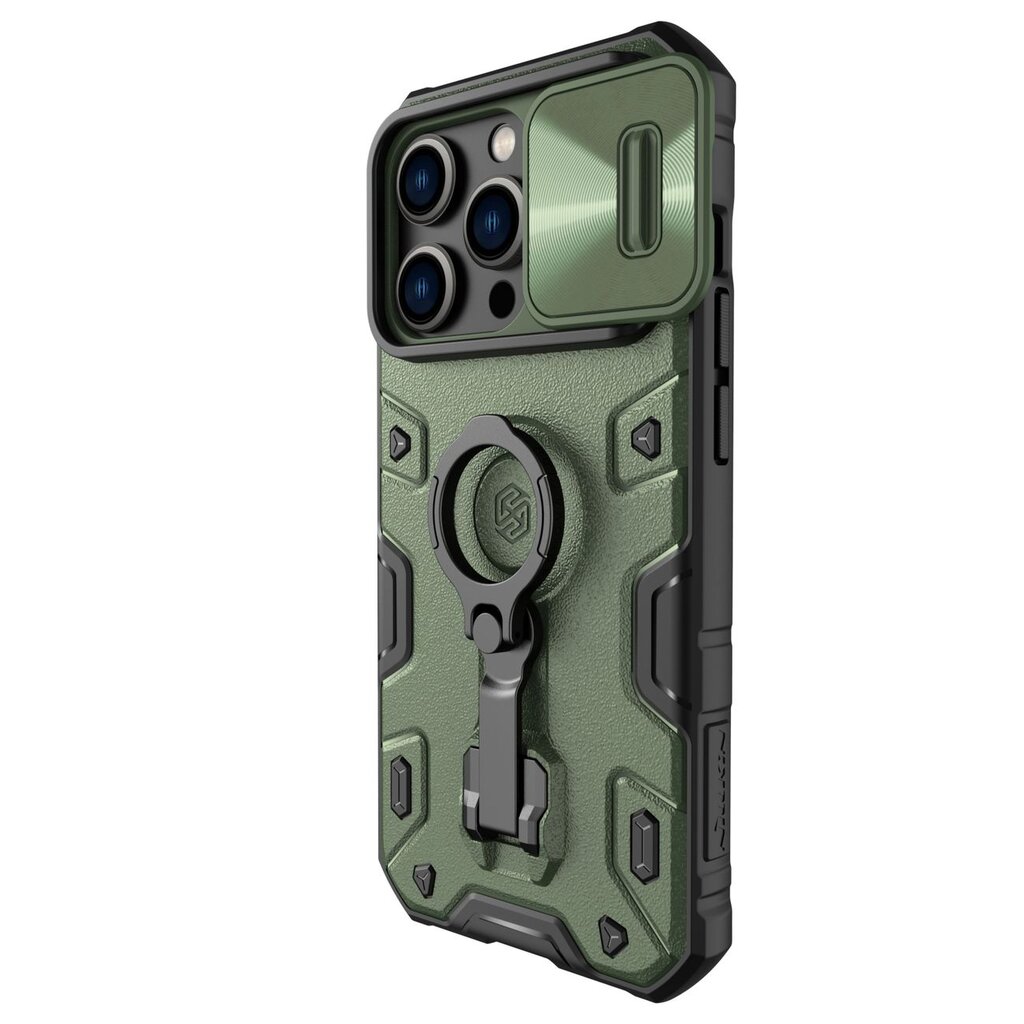 Nillkin CamShield Armor Pro Magnetic Case iPhone 14 Pro Magnetic MagSafe Dark Green цена и информация | Telefono dėklai | pigu.lt