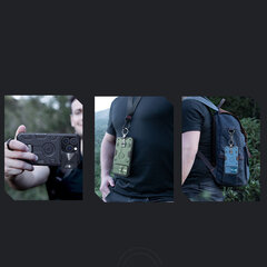Nillkin CamShield Armor Pro Magnetic Case iPhone 14 Pro Magnetic MagSafe Dark Green kaina ir informacija | Telefono dėklai | pigu.lt