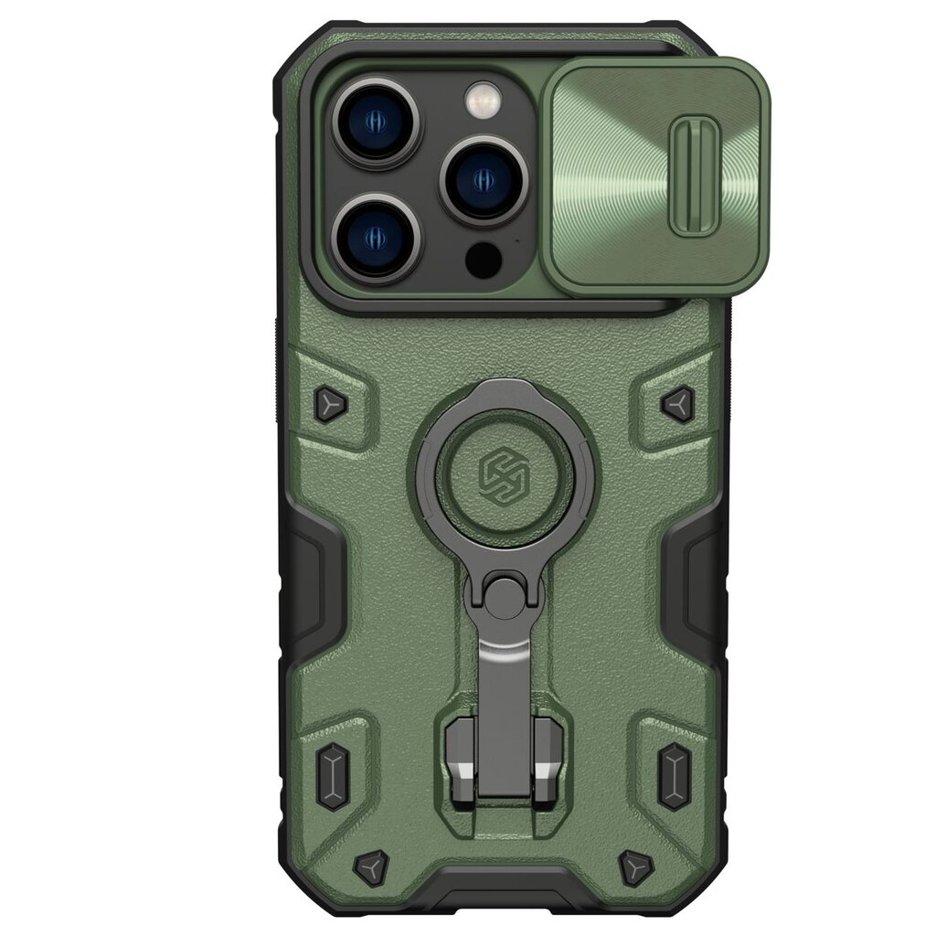 Nillkin CamShield Armor Pro Magnetic Case iPhone 14 Pro Magnetic MagSafe Dark Green цена и информация | Telefono dėklai | pigu.lt