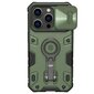 Nillkin CamShield Armor Pro Magnetic Case iPhone 14 Pro Magnetic MagSafe Dark Green kaina ir informacija | Telefono dėklai | pigu.lt