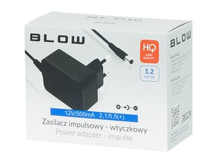 Impulsinis maitinimo šaltinis 12V 500mA DC 2.1x5.5 kaina ir informacija | Blow Buitinė technika ir elektronika | pigu.lt