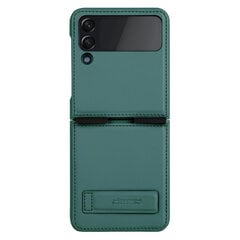 Nillkin Qin Vegan Leather Samsung Galaxy Z Flip 4 dark green kaina ir informacija | Telefono dėklai | pigu.lt
