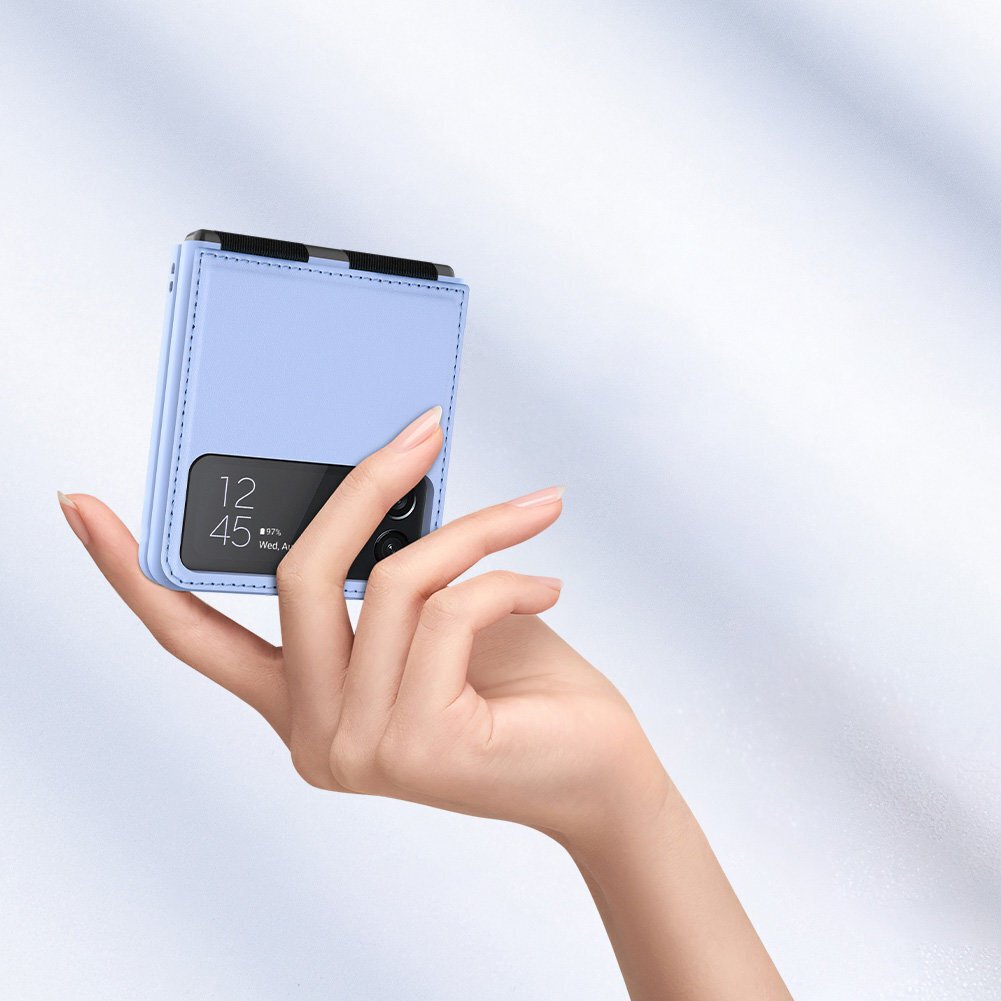 Nillkin Qin Vegan Leather Samsung Galaxy Z Flip 4 purple цена и информация | Telefono dėklai | pigu.lt
