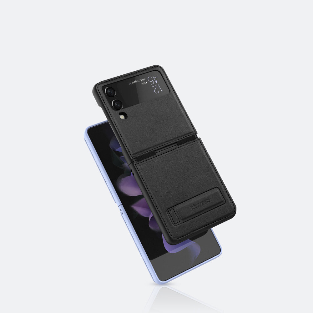 Nillkin Qin Vegan Leather Samsung Galaxy Z Flip 4 purple цена и информация | Telefono dėklai | pigu.lt