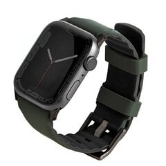 UNIQ pasek Linus Apple Watch Series 4|5|6|7|8|SE|SE2|Ultra 42|44|45mm. Airosoft Silicone zielony|moss green цена и информация | Аксессуары для смарт-часов и браслетов | pigu.lt