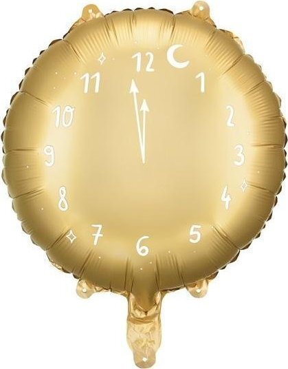 Folinis balionas Laikrodis, 45 cm, geltonas kaina ir informacija | Balionai | pigu.lt