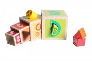 Деревянная сортировочная установка «Башня из блоков» цена и информация | Игрушки для малышей | pigu.lt