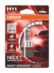 Automobilinė lemputė Osram Night Breaker Laser H11 kaina ir informacija | Automobilių lemputės | pigu.lt