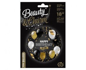 Воздушный шар из фольги Beauty&Charm, "Happy birthday ", размер 18" цена и информация | Шарики | pigu.lt