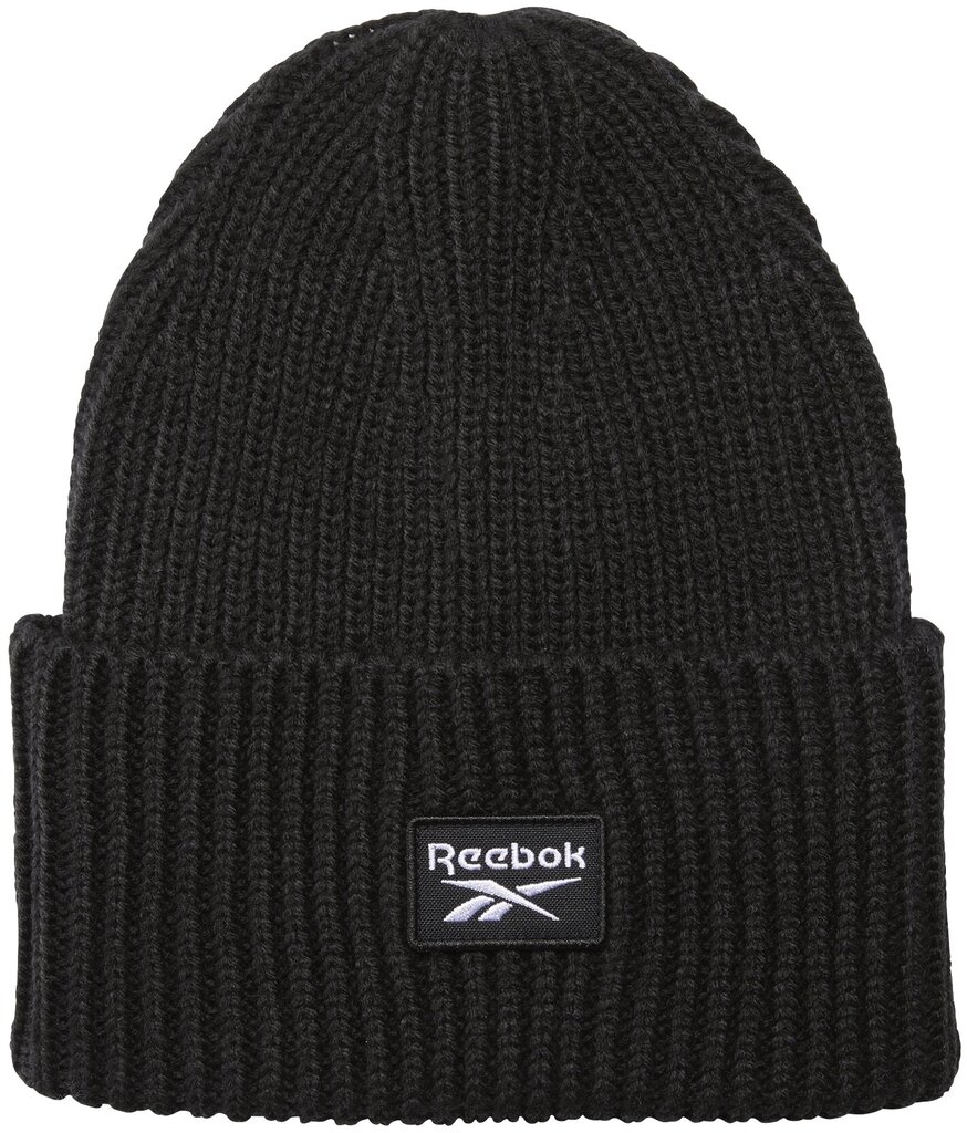 Megzta kepurė Reebok Beanie GG6698 GG6698/OSFM, juoda kaina ir informacija | Vyriški šalikai, kepurės, pirštinės | pigu.lt