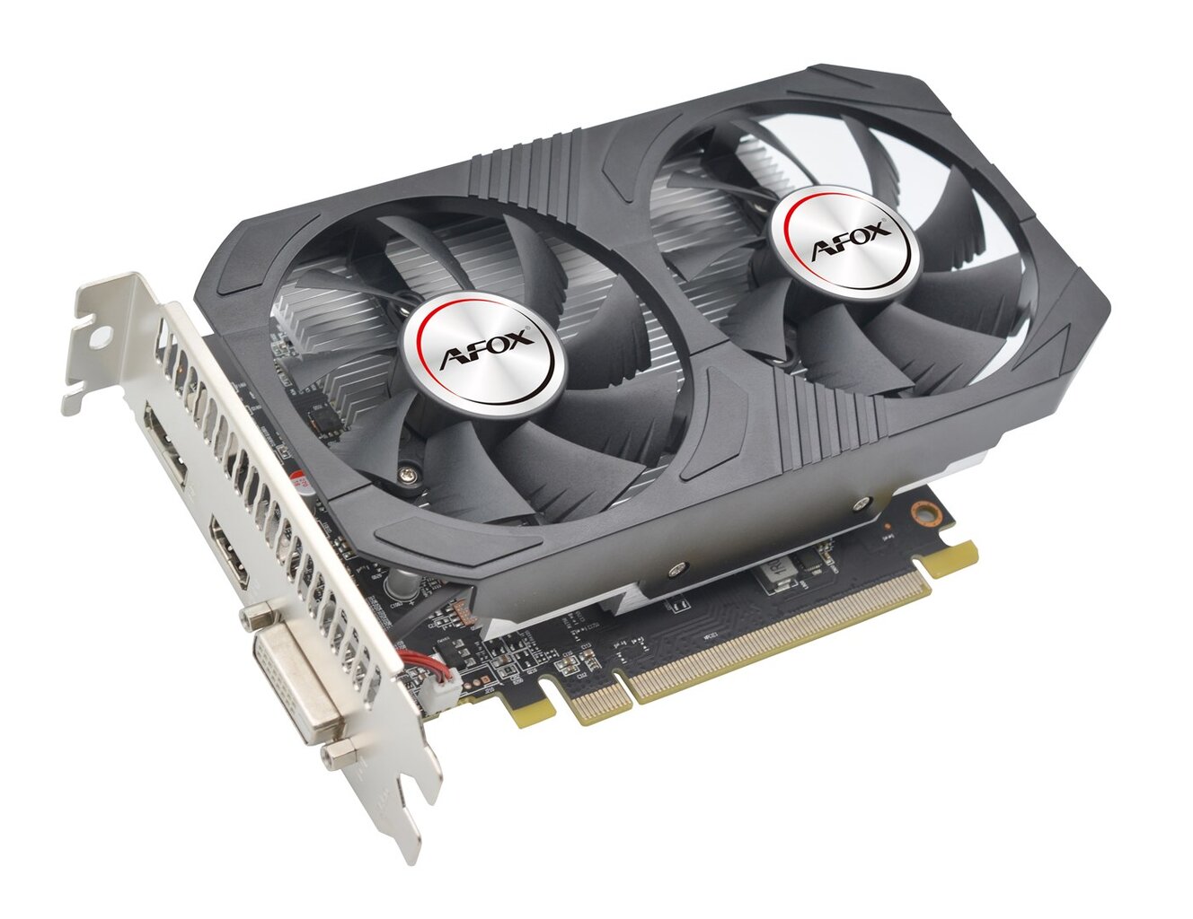 AFOX Radeon RX 560 4GB GDDR5 DVI HDMI DP DUAL FAN (AFRX560-4096D5H4-V2) kaina ir informacija | Vaizdo plokštės (GPU) | pigu.lt