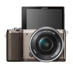 Sony a5100 + 16-50mm Kit, Коричневый цена и информация | Цифровые фотоаппараты | pigu.lt