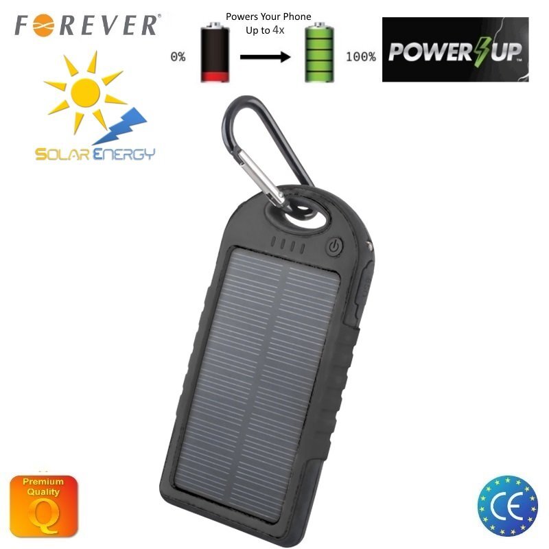 Forever PB-016 Solar Power Bank 5000mAh цена и информация | Atsarginiai maitinimo šaltiniai (power bank) | pigu.lt