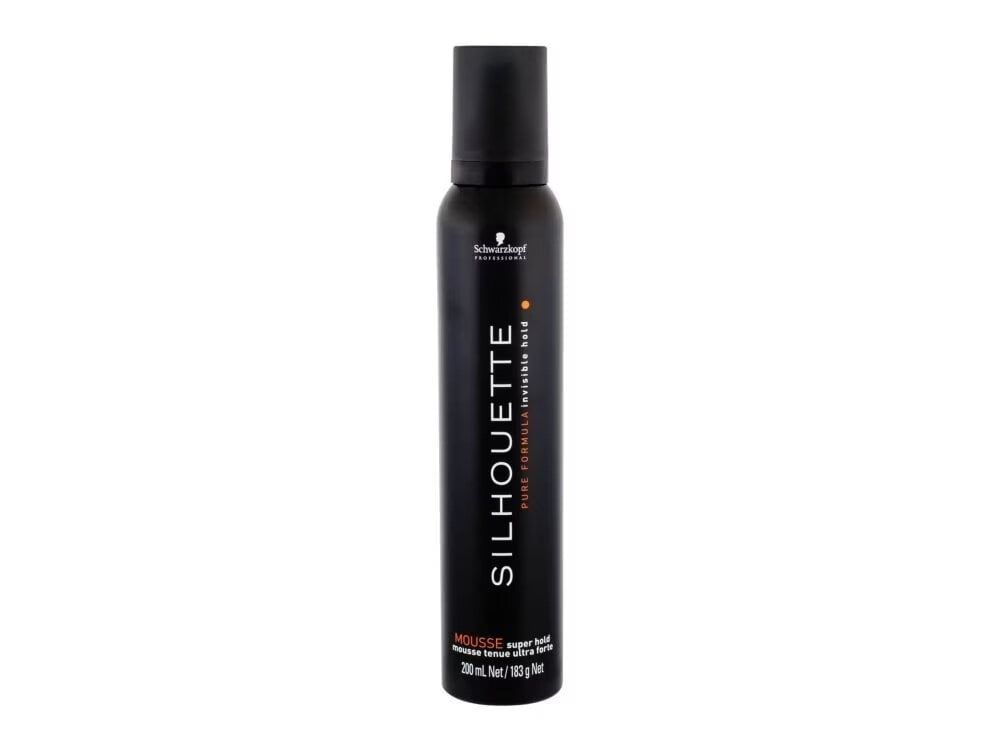 Ypač stiprios fiksacijos plaukų putos Schwarzkopf Professional Silhouette Super Hold Mousse, 200 ml kaina ir informacija | Plaukų formavimo priemonės | pigu.lt