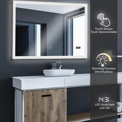 Зеркало для ванной комнаты Aquamarin, прозрачное цена и информация | Зеркала в ванную | pigu.lt