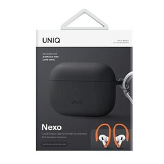 UNIQ etui Nexo AirPods Pro 2 gen + Ear Hooks Silicone szary|charcoal grey цена и информация | Аксессуары для наушников | pigu.lt