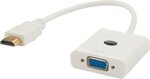 Кабель Savio CL-27, HDMI - VGA 15 PIN, 10 см