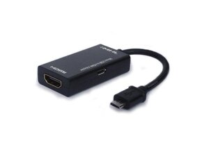 АДАПТЕР SAVIO MHL MICRO USB 5-контактный РАЗЪЕМ - HDMI A ГНЕЗДКА CL-32 цена и информация | Адаптеры, USB-разветвители | pigu.lt