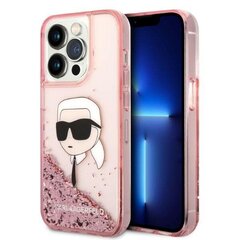 Karl Lagerfeld KLHCP14XLNKHCP iPhone 14 Pro Max 6,7" różowy|pink hardcase Glitter Karl Head цена и информация | Чехлы для телефонов | pigu.lt