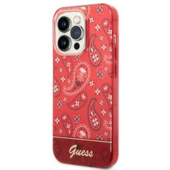 Guess GUHCP14XHGBNHR iPhone 14 Pro Max 6,7" czerwony|red hardcase Bandana Paisley цена и информация | Чехлы для телефонов | pigu.lt