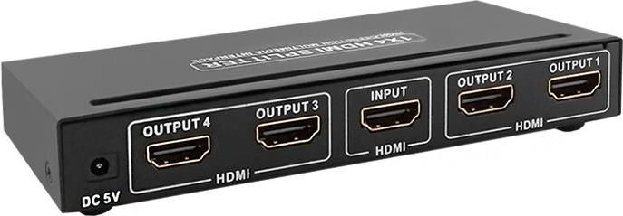 Qoltec Active splitter HDMI 1.3B | 1x4 kaina ir informacija | Adapteriai, USB šakotuvai | pigu.lt