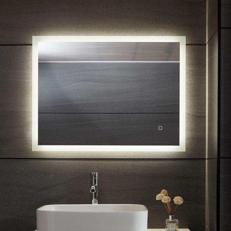 Vonios veidrodis, 100x60cm, skaidrus kaina ir informacija | Vonios veidrodžiai | pigu.lt