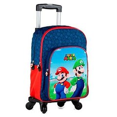 Школьный рюкзак с колесиками Super Mario, красный / синий  цена и информация | Школьные рюкзаки, спортивные сумки | pigu.lt