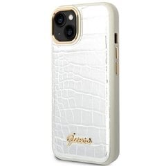 Guess GUHCP14MHGCRHS iPhone 14 Plus 6,7" srebrny|silver hardcase Croco Collection цена и информация | Чехлы для телефонов | pigu.lt