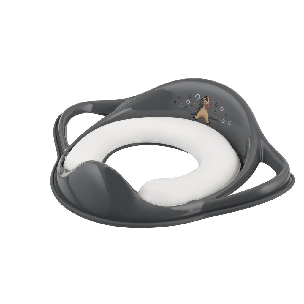 Maltex paminkštinta klozeto sėdynė Minimal tamsiai pilka pilkos gumytės 6130_90 kaina ir informacija | Naktipuodžiai | pigu.lt