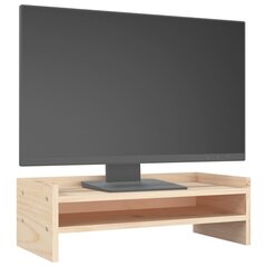 Monitoriaus stovas vidaXL, Pušies medienos masyvas, 50x24x16cm, ruda kaina ir informacija | Monitorių laikikliai | pigu.lt